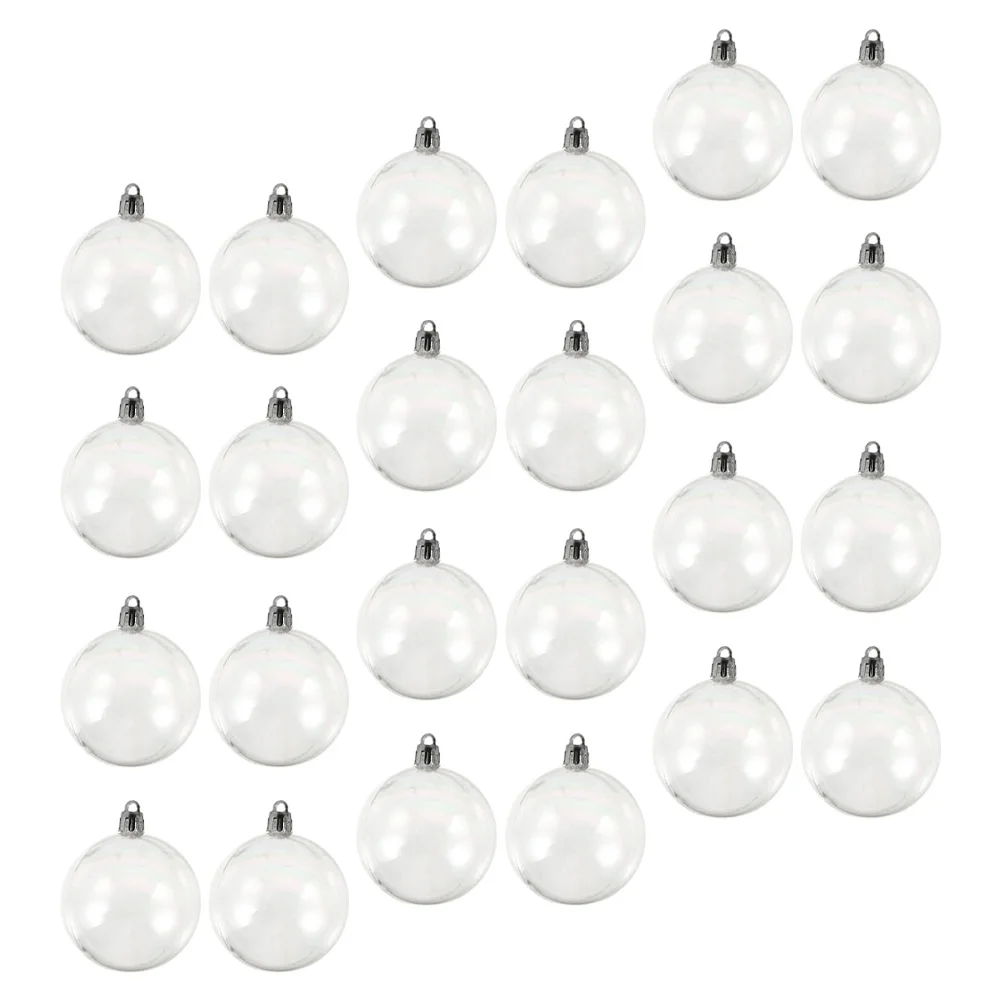 

24 шт., прозрачные подвесные шарики в виде рождественской елки