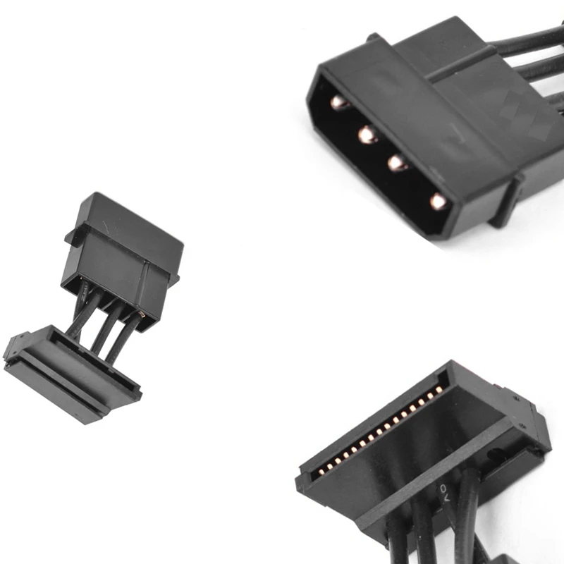 

Кабель питания 15Pin SATA к 4Pin IDE, прямоугольный кабель питания SATA SSD, кабель преобразователя с разъемом Molex Male D