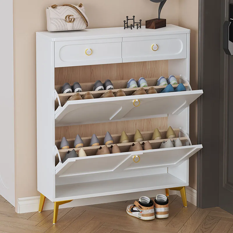 Обувные шкафы органайзер для обуви белого цвета гостиной