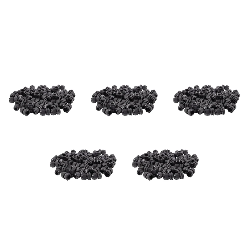 

250 X Black Plastic Waterproof Connector PG11 5-10Mm Diameter Cable Gland