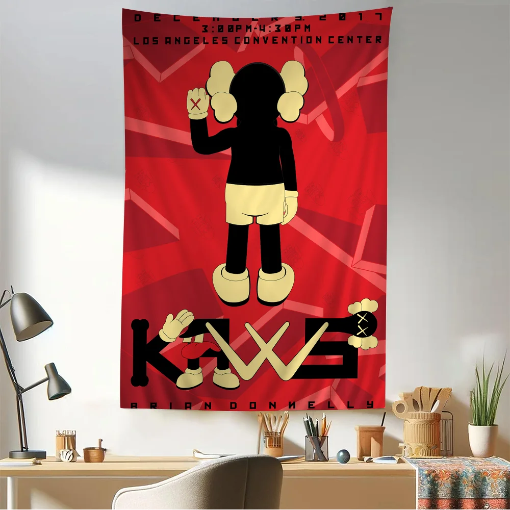 Abstract Graffiti Anda Pop Cute Bear Anime Tapestry Hanging Tarot Hippie Wall Rugs Dorm Home Decor