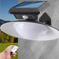 powerful solar powered led wall light outdoor motion sensor waterproof ip65 lighting for garden path garage yard street lamps