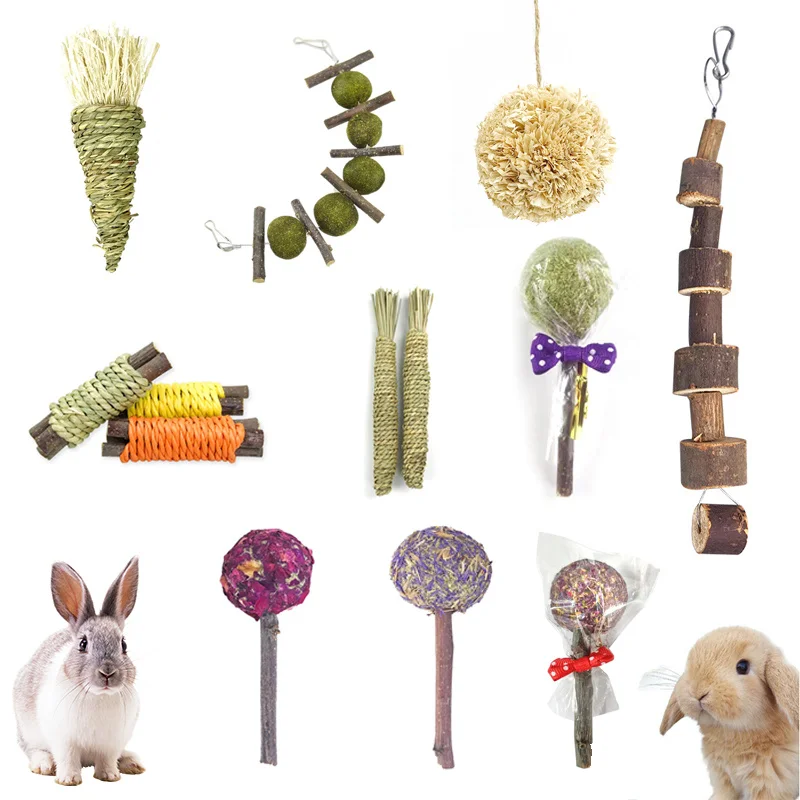 

Игрушки для зубов домашних животных, хомяк, кролик, ветка, трава, шар, натуральные маленькие животные, жевательная игрушка, кролики, птица, попугай, игра, ротанговый шар