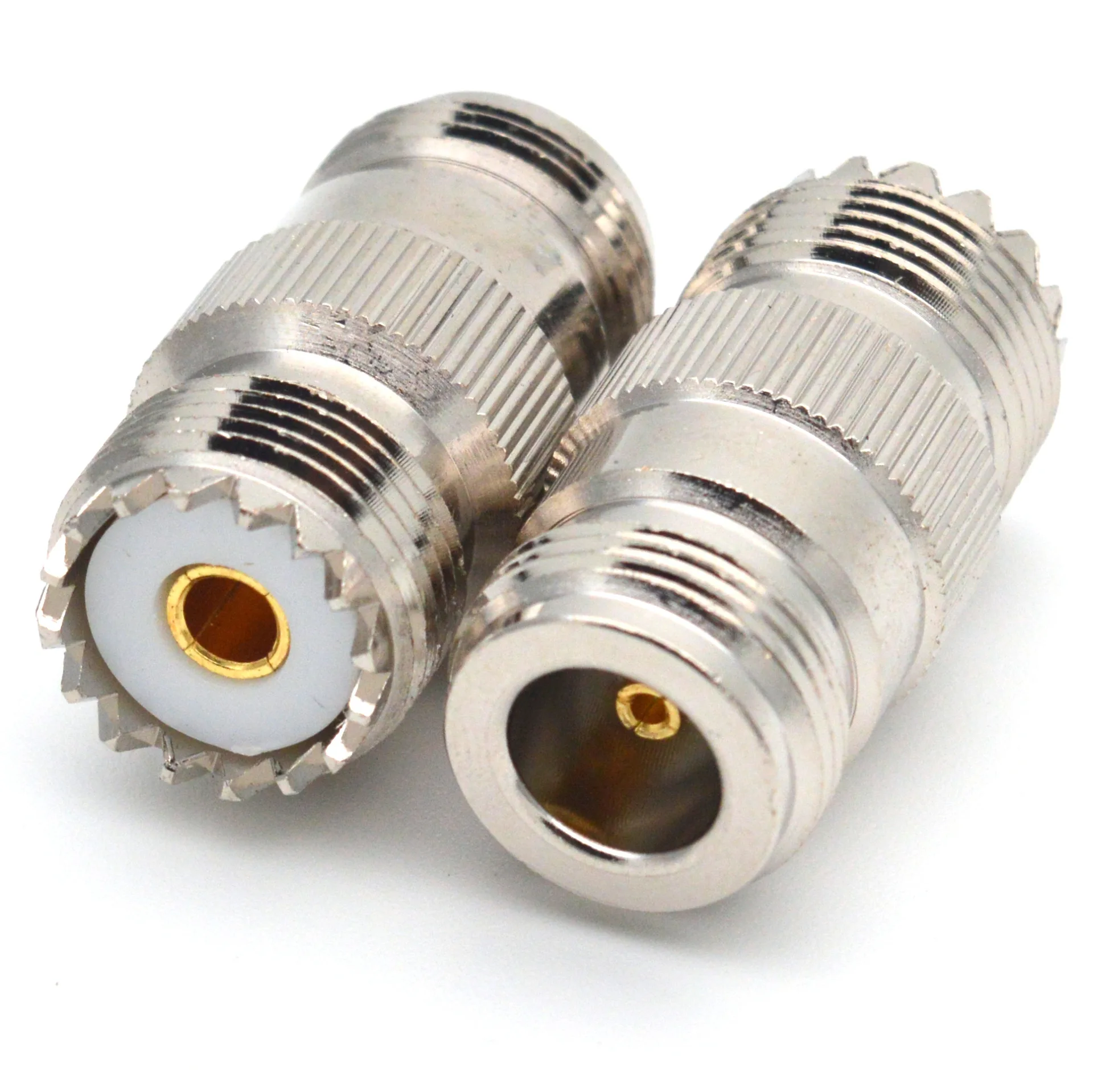 2pcs NK/UHFK coaxial high-frequency adapter All copper RF adapter N female to UHF female 50 ohm