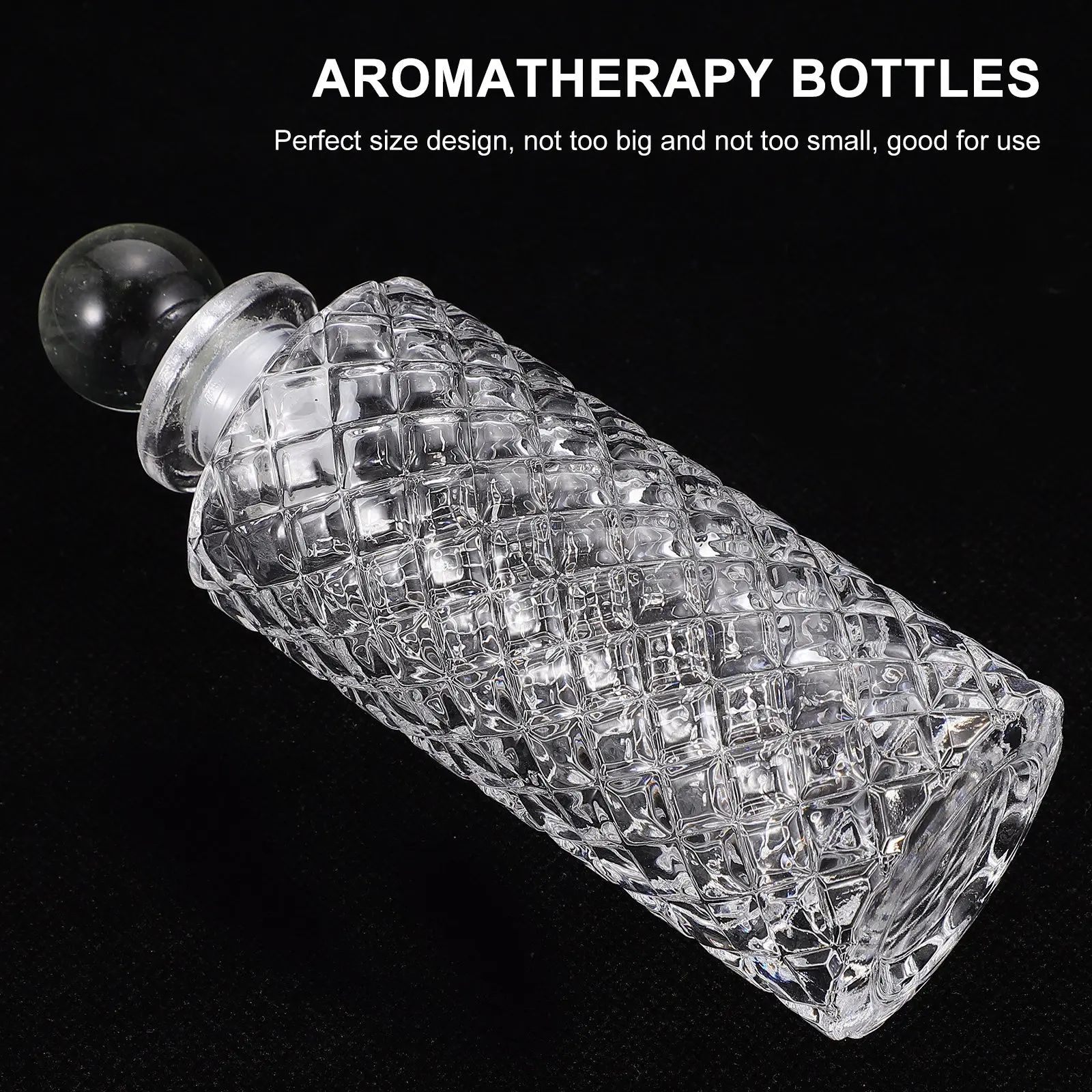 Фото Набор из 3 стеклянных диффузорных бутылок с плоским дном и узким горлышком, для ароматерапии, безопасные для использования, контейнеры для ароматов, подарок для дома №3