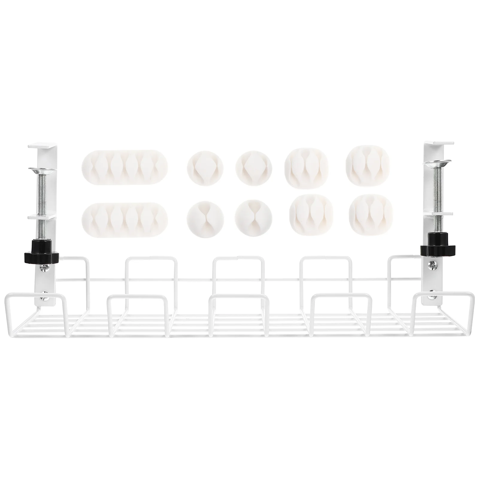

Desk Cable Managementorganizer Wire Cord Tray Basket Rackholder Metal Storage Hider Shelf Box Baskets Table Electrical Makeup