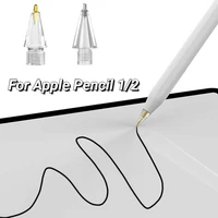 transparent replacement tip for apple pencil 1 2 touchscreen stylus pen nib clear protective cover for apple pencil 12