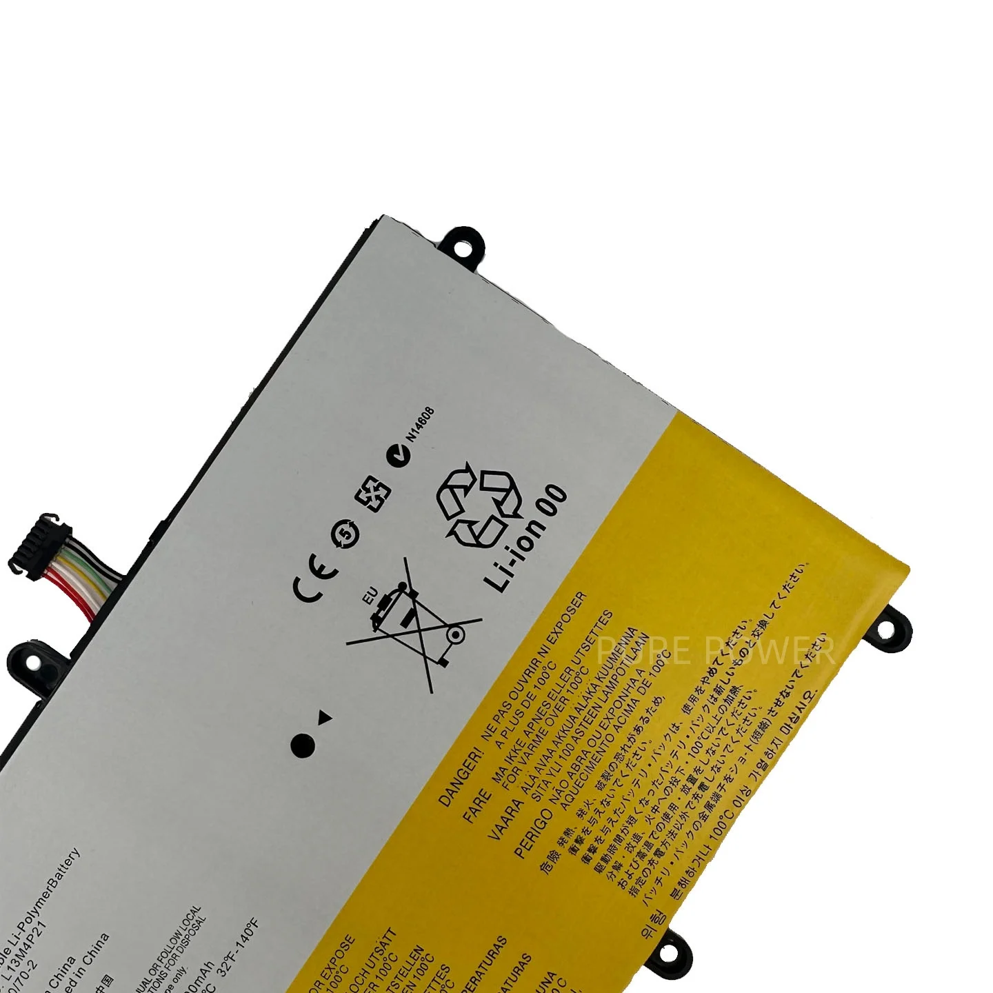 Фото Новый аккумулятор для ноутбука L13M4P21 7.4V 34WH 4600mAh высокого качества для Lenovo Ideapad Yoga 2 11 20332 2332 20428 L13L4P21 №3