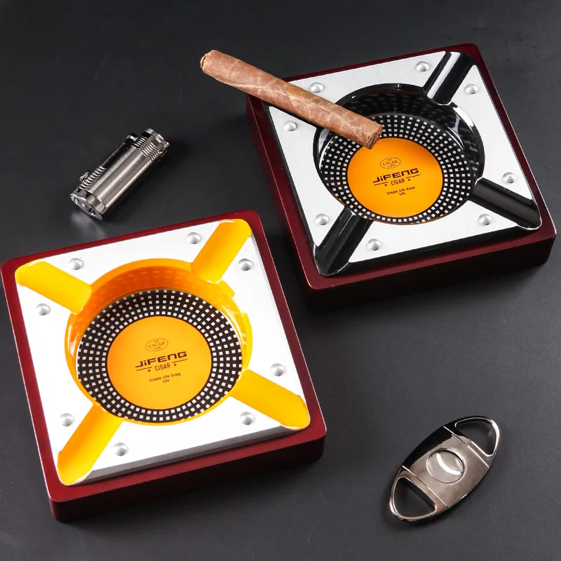 

Monsoon Red Wood Cigar Ashtray Home Cuba Ash Tray Outdoor Luxury Cigar Cigarette Ashtrays For Cigar Accessories The Portable