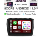 360 Автомобильный DVD-плеер Carplay Android 11,0 для Suzuki Swift 2016 2017 2018 2019 2020 2021 4G LTE GPS радио Bluetooth 8G + 128G