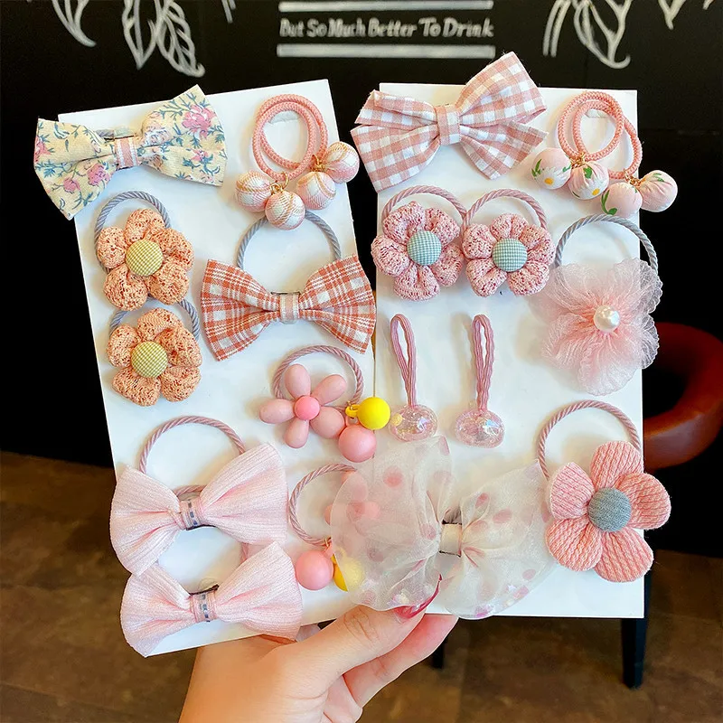 

10 шт./компл. повязки для волос принцессы для маленьких девочек Кружевная повязка для волос с бантом и цветами Детская повязка для волос милы...