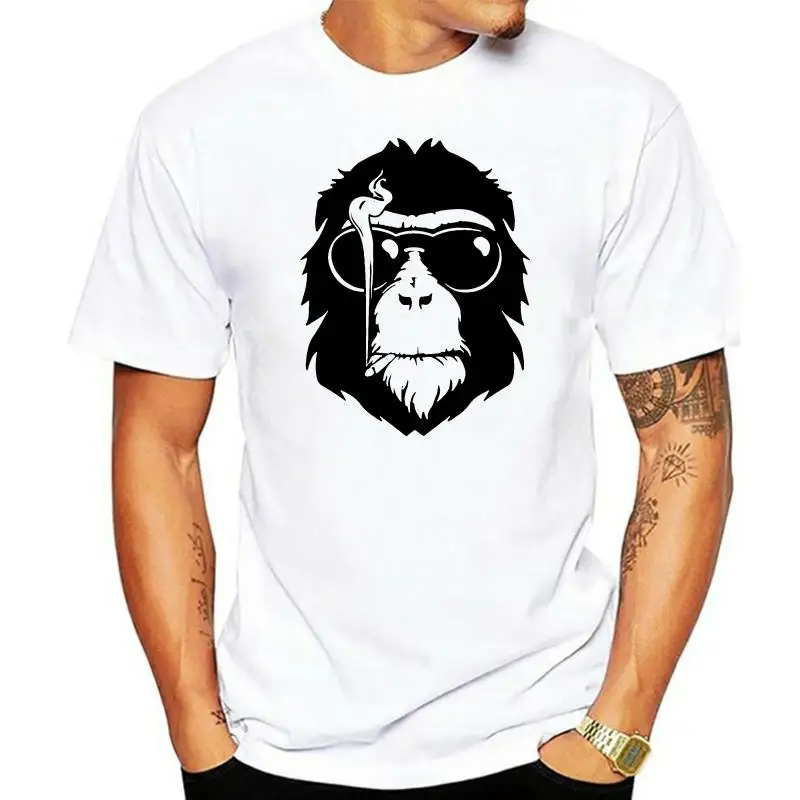 

Мужская футболка самая модная с принтом Monkey, крутые мужские футболки с коротким рукавом, топы, мужская футболка 100%, футболки