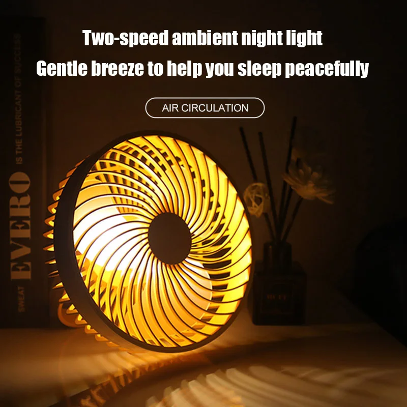 

Мини-вентилятор Настольный настенный бесшумный, 3 передачи, USB