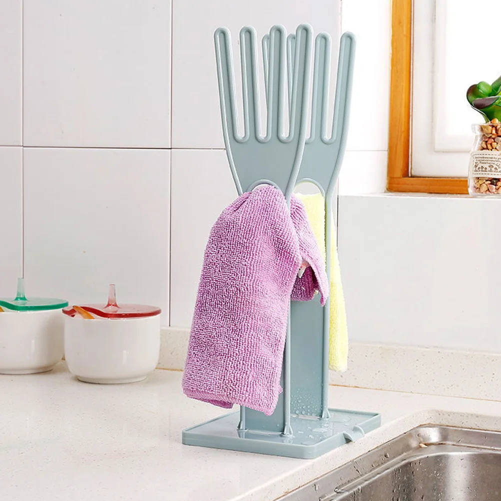 

2 Pcs Sink Drying Rack Glove Towel Shelf for Kitchen Cupboard Holder Storage Desktop