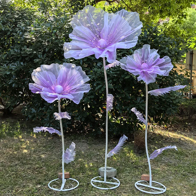 Искусственные цветы для украшения дома и сада 3 шт