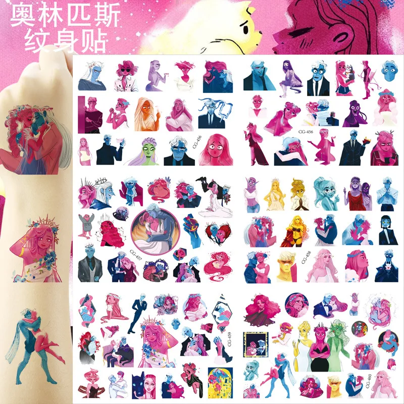

Cartoon Anime Lore Olympus Tattoo Stickers Children's Temporary Tattoos Body Art Cosplay Party Toys Kids Gifts