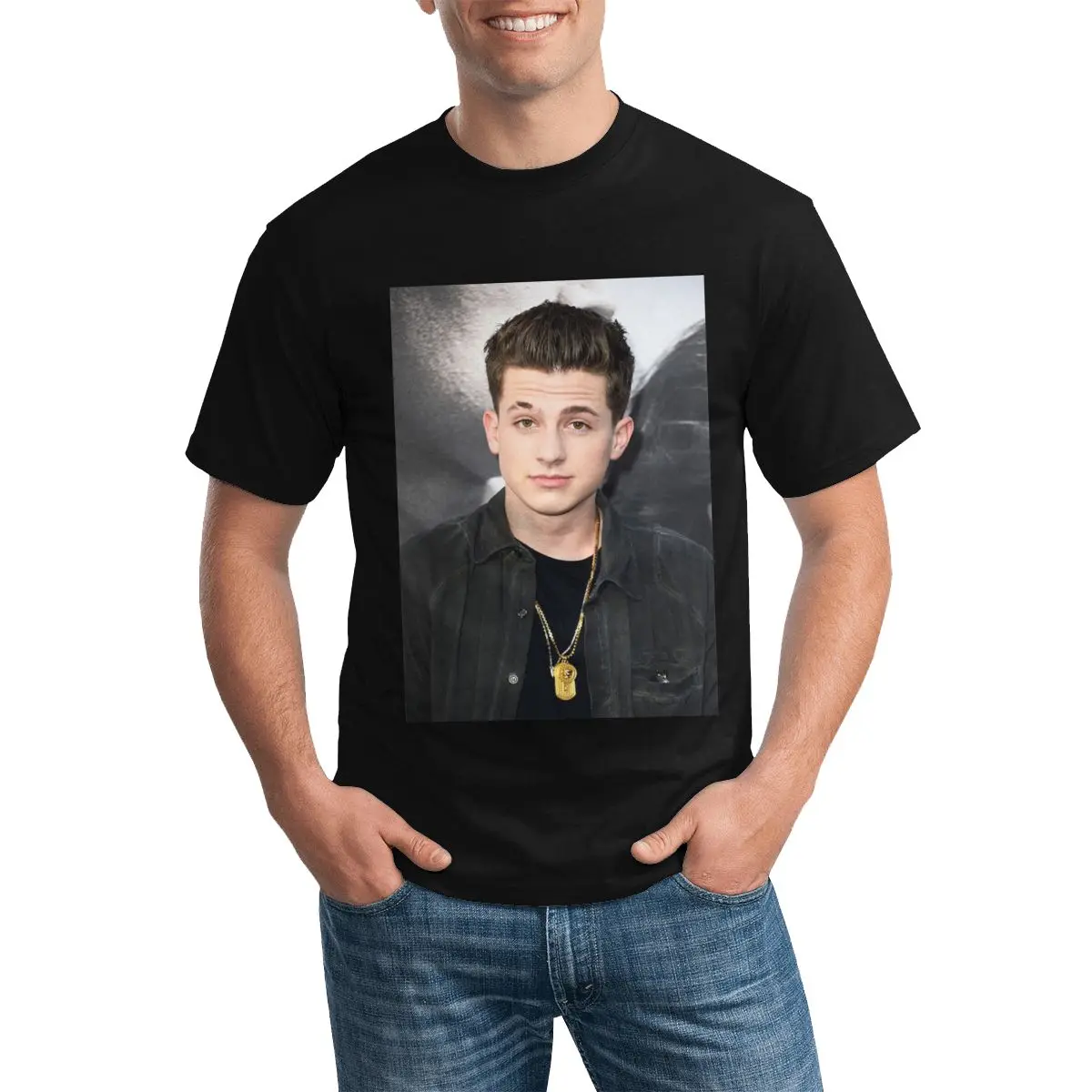 

Funny T Shirt Charlie Puth Imagines News Pure T-Shirt handsome cool man singer music Beach Cotton Printed Tshirt Crewneck Tops