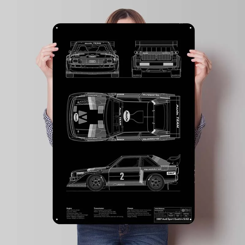 Жестяной знак Audi Sport Quattro S1 E2