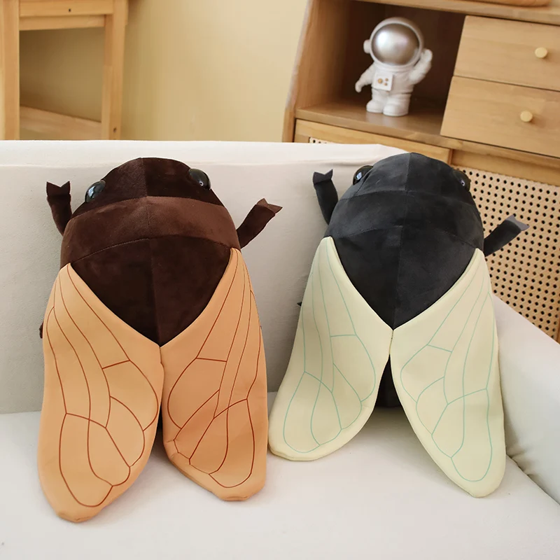 

Nice 1pc 48cm Likelike Insect Plush Toys Cicada Stuffed Soft Animals Pillow Back Cushion Insect Doll Kids Toys Girls Boys Gift