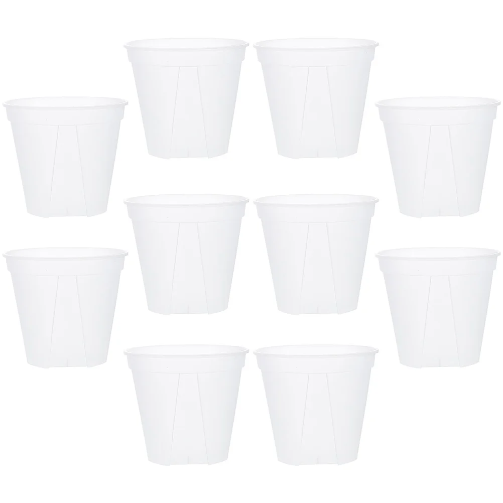 

10Pcs Clear Nursery Pots with Drainage Hole Transparent Pot Flower Pot