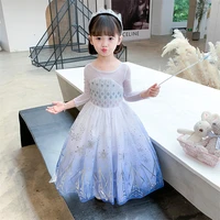 new fashion princess girls dresses 3 10years old childrens party cosplay clothes kids summer long mesh sleeve outfit midi dress