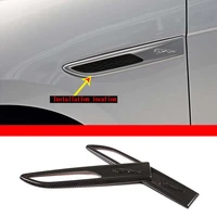 for jaguar f pacexfl 2021 car styling abs carbon fiber car body side fender air vent outlet cover trim auto accessories 2pcs