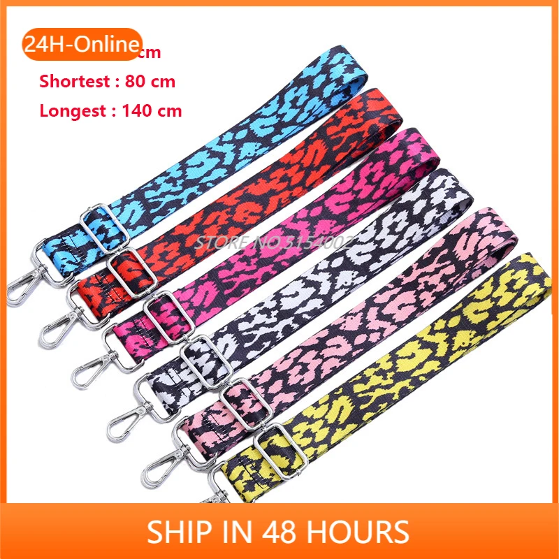 

Colored Women Belt Bag Strap Nylon O Bag Accessories Rainbow Adjustable Shoulder Hanger Handbag Strap Decorative Handle Ornament