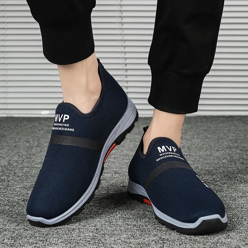 Summer Men Shoes Lightweight Sneakers Men Fashion Casual Walking Shoes Breathable Slip on Mens Loafers Zapatillas Hombre