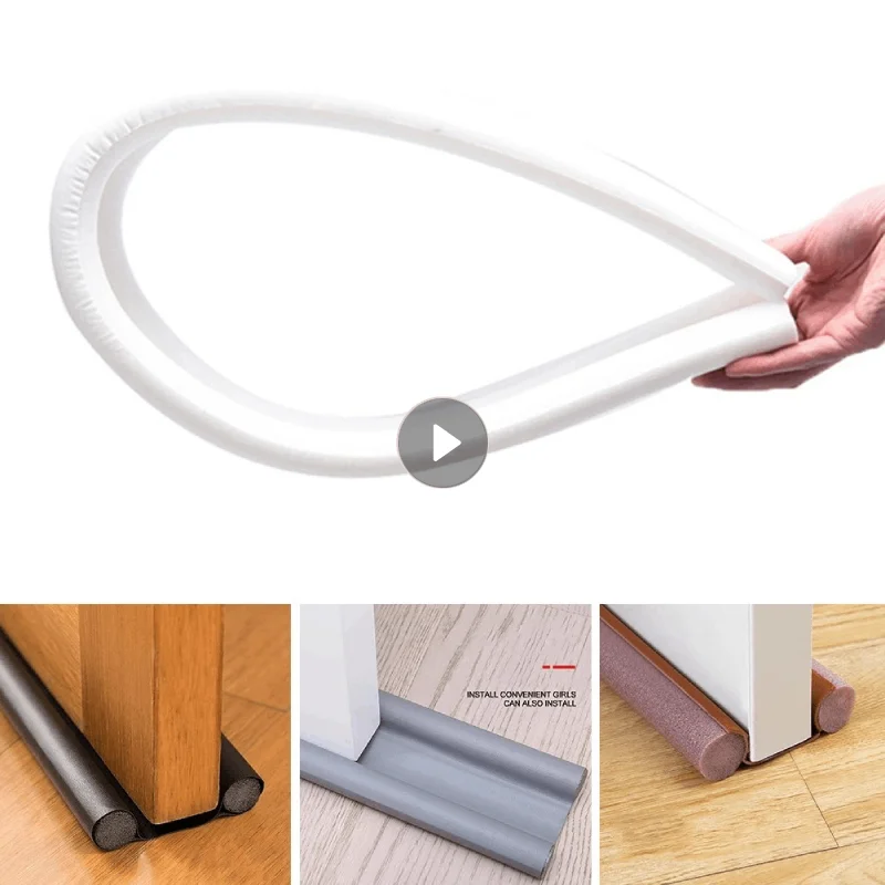 

Водонепроницаемая уплотнительная лента, пробка для защиты ДНА двери, двойная защита 95*10 см, силиконовое резиновое уплотнение, пыленепрониц...