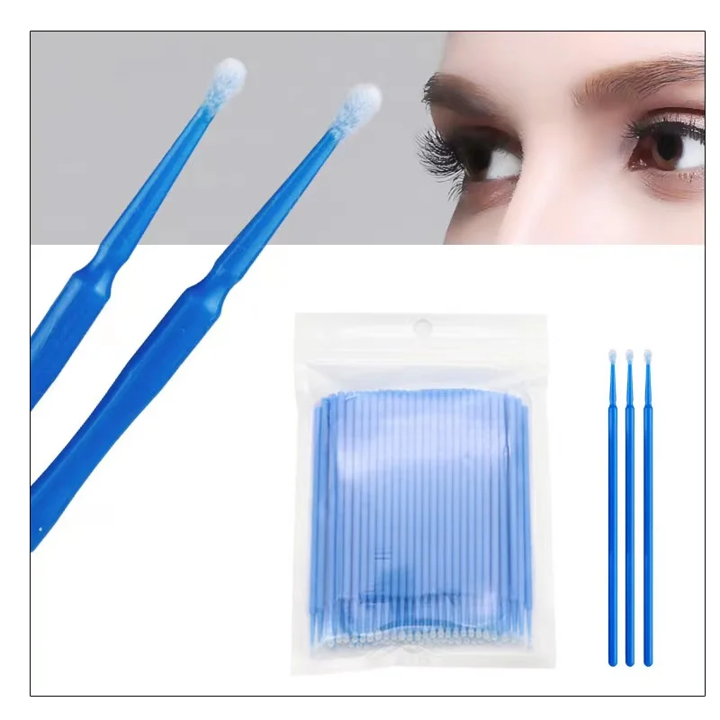 

100Pcs Disposable Micro Brush Eyelashes Extension Individual Lash Removing Swab Micro Brush For Eyelash Extension Tools