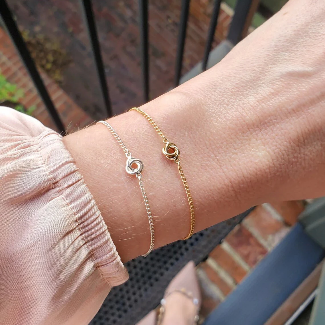 Узел-коннектор из стерлингового серебра 925 пробы 5/6 мм соединитель с узлом Любовь