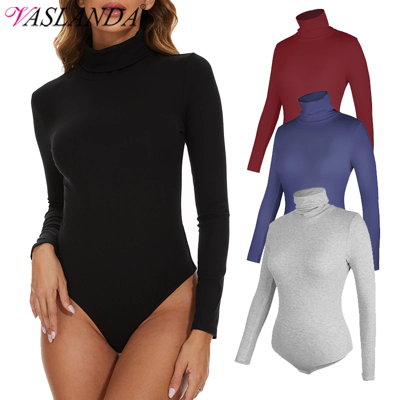 Термобелье футболка топы женские облегающие боди с воротником-черепашкой