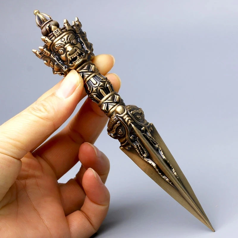 

Тибетский домашний декор Будда тантрическая Пест Ваджра Тантра ваджракилая фурпа из сплава копировальная буддийская комната собирать художественные хобби