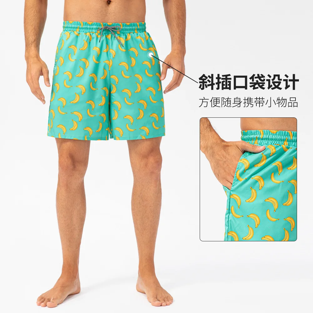 Male Quick-drying Beach Pants Summer Men Beach Surfing Holiday Hot Spring Mesh Lining Easy Leisure  Pants