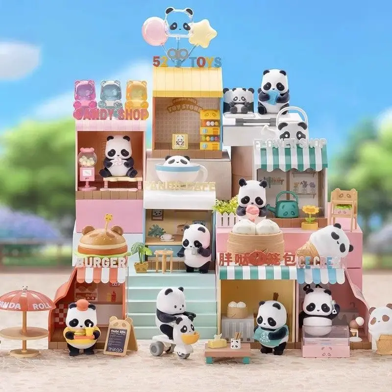 

Kawaii Panda Roll Store Street Series Blind Cartoon Anime Figure Box Panda Roll Fashion Play Handmade Decoration Birthday Gift