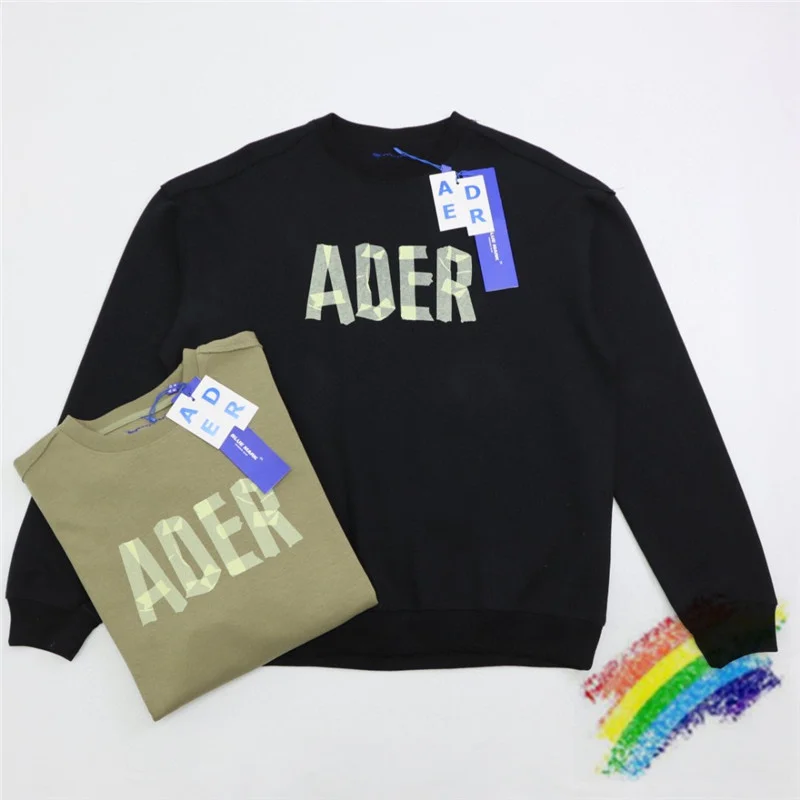 

2021FW Adhesive Paper Printing Ader Error Sweatshirts Men Women 1:1 High Quality Adererror Crewneck Pullovers Hoodie