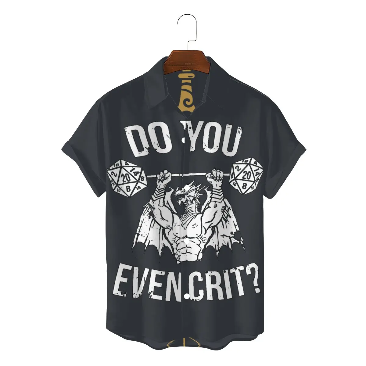 

Do You Even Crit 2022 Man's Unique Hawaii Shirts DnD Game Square Neck Short Sleeve Polyester 3D Shirt Top Quality Gift Idea