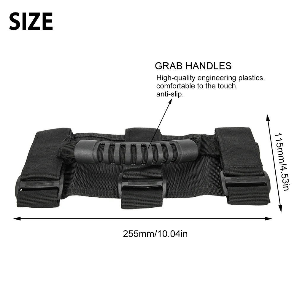 

Brand New For Jeep Wrangler CJ YJ TJ JK Handles Charming Grap Handle Oxford Cloth PVC Rope 1PCS Bar Grip Car Roll