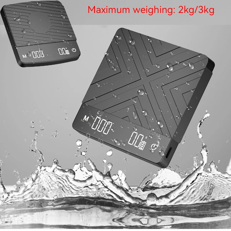 

2kg/3kg Hand Brew Coffee Scale Kitchen Scale Rechargeable Touch Screen Coffee Hand Brew Electronic Scale Kitchen Accessories
