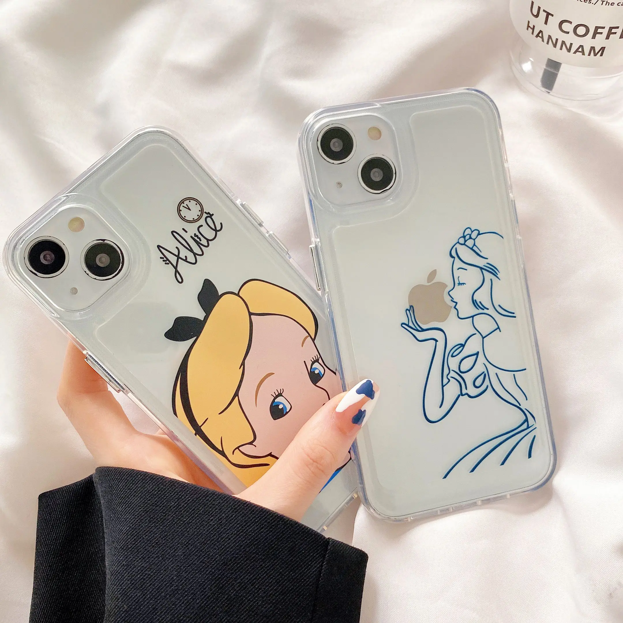 Disney Princess Snow White Cinderella Space Phone Cases For iPhone 13 12 11 Pro Max XR XS MAX X Back Cover