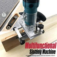 trimming machine 2 in 1 slotting machine invisible fasteners for cupboard connectors slotter wlinear bearing woodworking tools