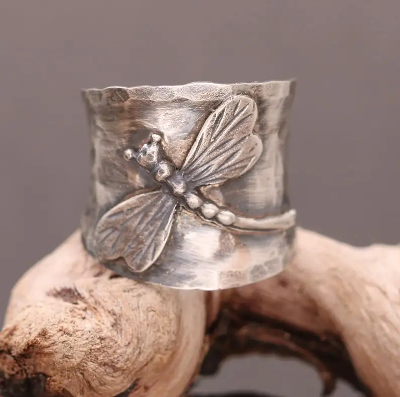 

Dragonfly Ring, Boho Rings For Women, Nature Jewelry, Thumb Rings For Women