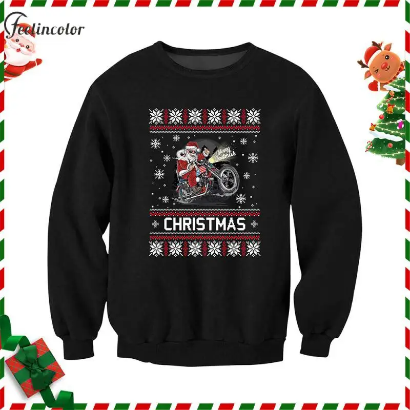 Рождественские толстовки с рисунком Трампа для мужчин пуловер 3D принтом