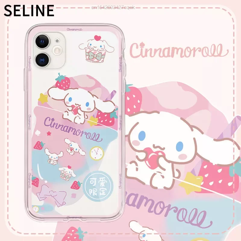 

Sanrio My Melody Cinnamoroll Cell Phone Cases for IPhone 13 11 12 PRO MAX X XS XR SE 2020 7 8 PLUS 6S Case Protective Cover Y2k