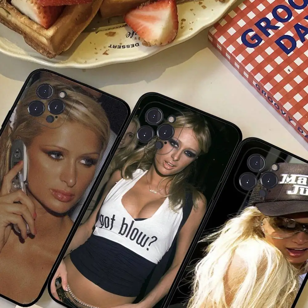 Фото Чехол для телефона Paris Hilton Got Blow для iPhone 16 Pro Max 15 17 Plus 14 13 12 Mini 11, черный №2
