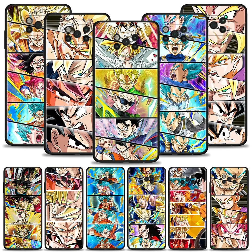 

Dragon Ball Super Son Goku Phone Case For Xiaomi Poco X3 GT X4 NFC M3 M4 Pro F3 Pocophone F1 for 11T 12 10T Pro 11 Lite 9T Cover