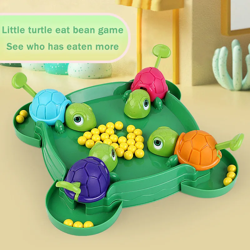 

Family Fun Game Toy Small Turtle Eat Bean Competitive Game Accompany Children Parent-child Interactive Puzzle Board Game Toys