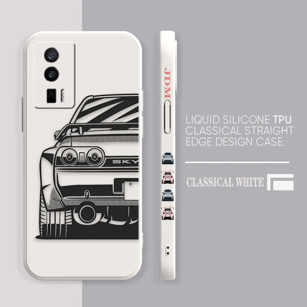 Case For Redmi K60E K60 K50 K40S K40 K30 K20 12C 10C 9A 9 8 10X 10A 10 Pro 4G 5G Gaming Case Fundas Cqoues Cartoon JDM Drift Car