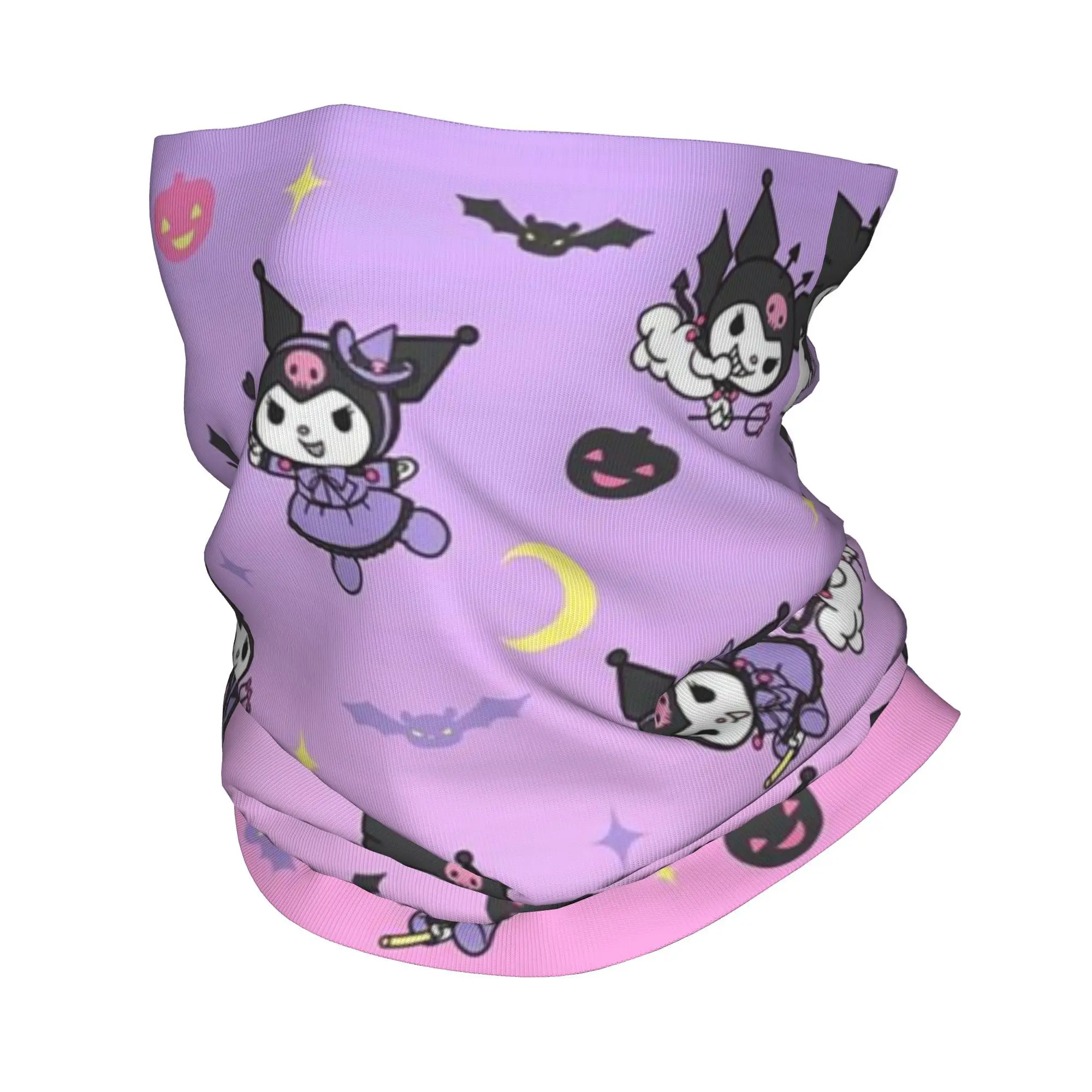 Изготовленная на заказ бандана Kuromi Kawaii зимняя теплая повязка шею женский