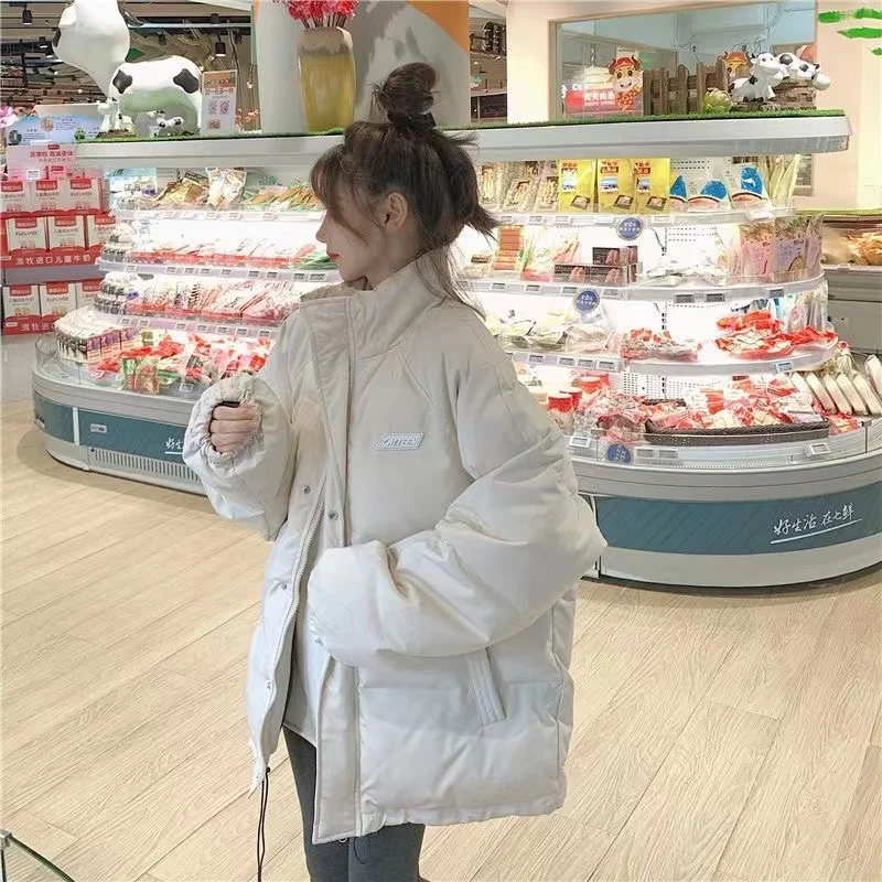 Germinate Chic Cotton Padded Women Klein Blue 2022 Winter Warm Loose Solid Thicken Female Coats